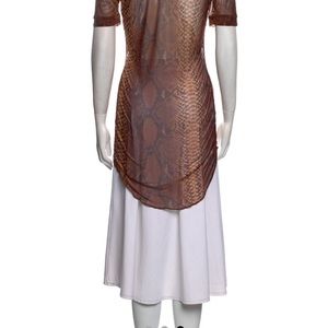 Jean Paul Gaultier French designer made in Italy animal print chiffon blouse